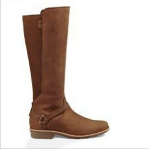 Teva Ellery Tall Waterproof boots - brown leather, woman size 9 $195 NEW